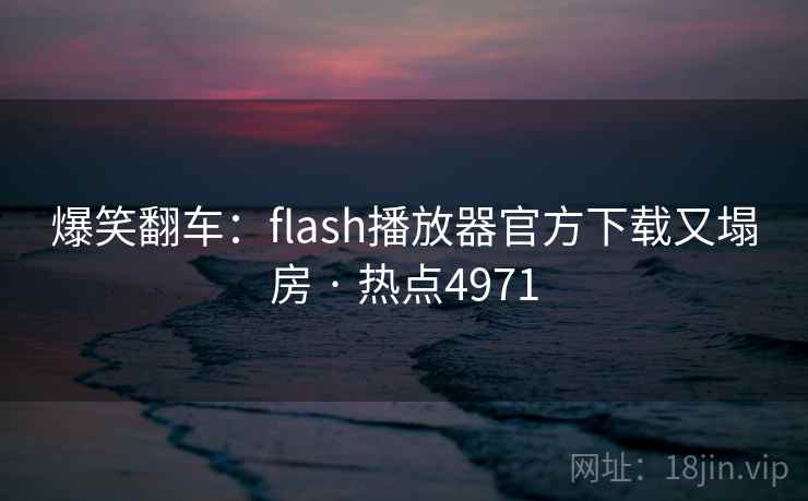 爆笑翻车:flash播放器官方下载又塌房 · 热点4971